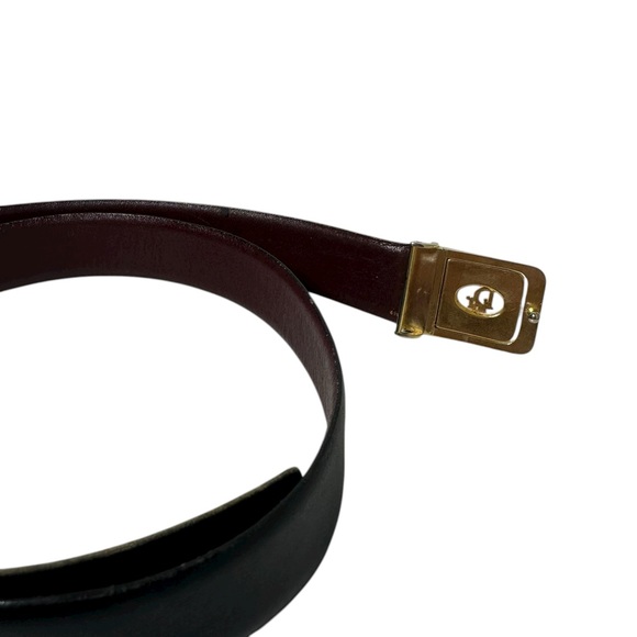 Vintage Christian Dior Leather Belt | Leather Reversible Black / Brown 100CM main image 5